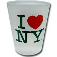 I Love NY Frosted Shotglass