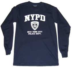 NYPD Full Chest Navy LS Tee