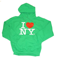 I Love NY Green Hooded Sweatshirt
