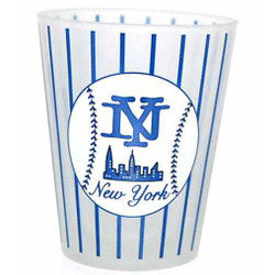 NY Baseball Pinstripe Frosted Shotglass