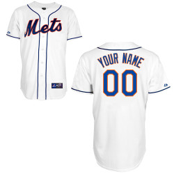 NY Mets Replica Personalized White Alt Jersey