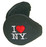 Black I love NY Earmuffs with Logo on sides alt image