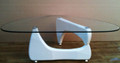 coffee table white and glass