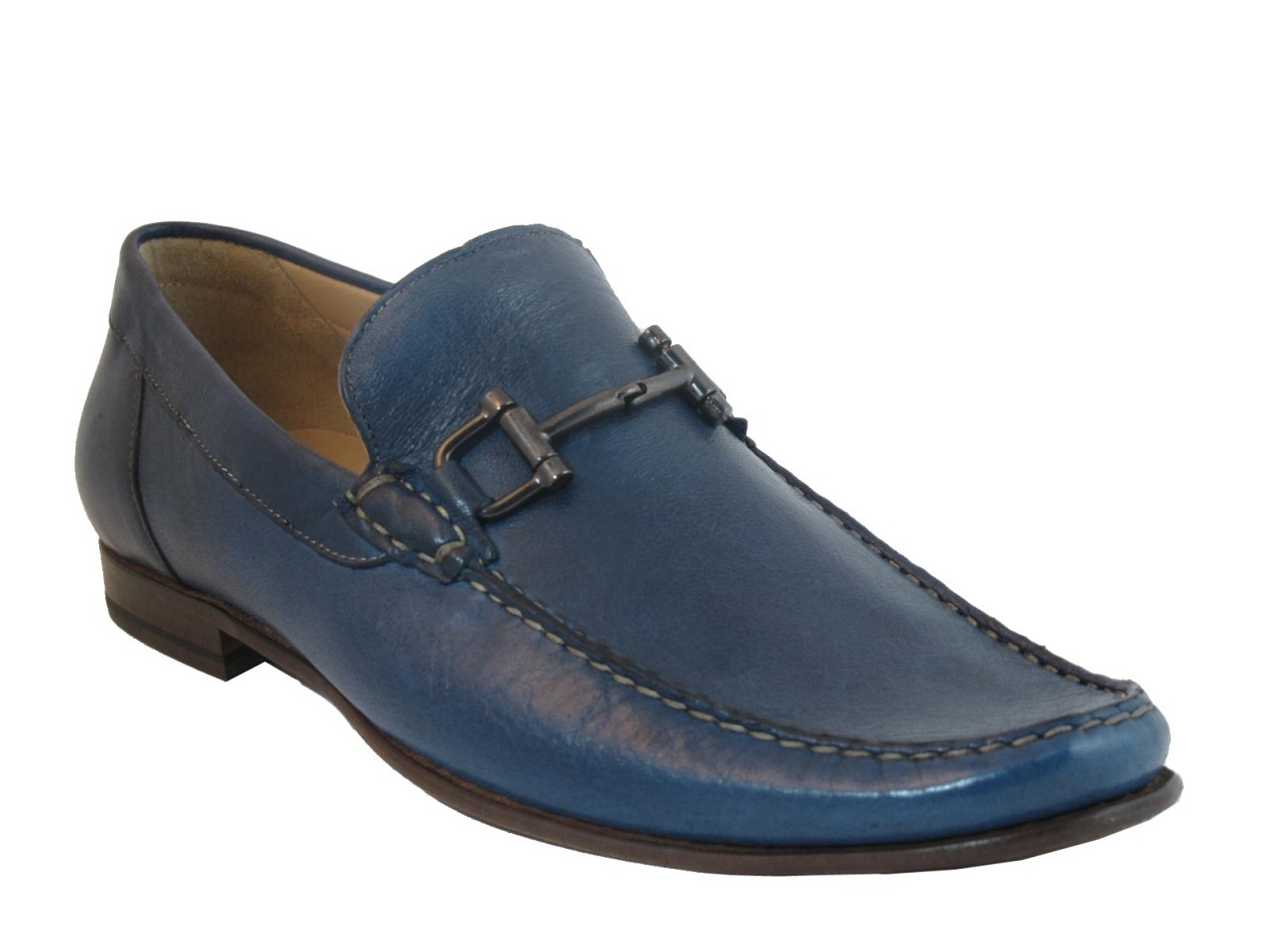 Men's Italian Leather Loafer Shoes 1087 By Boemos ,Available in Blue ...