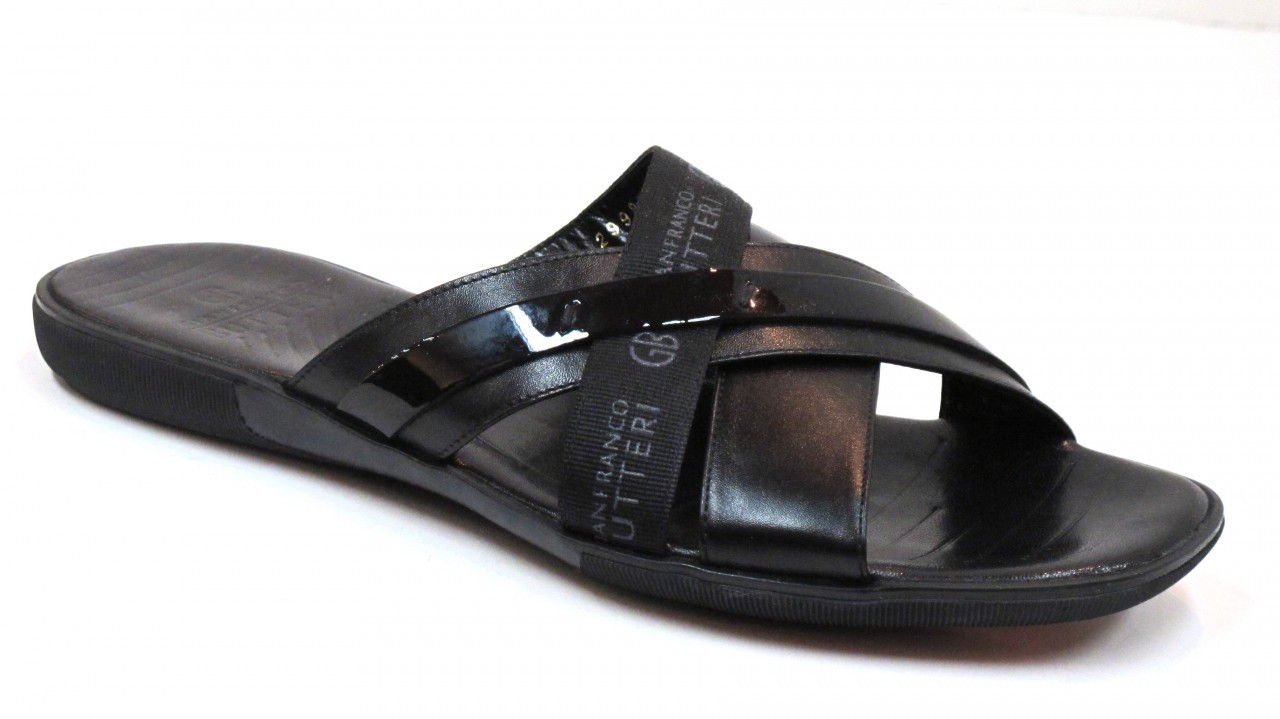Men's Dressy Italian Leather Slippers Sandals 29987 By Butteri