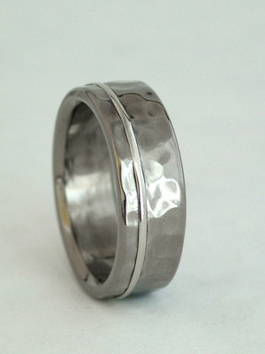 titanium ring with 1mm inlay