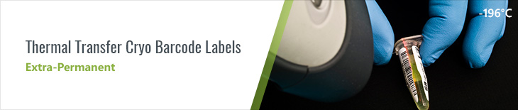 Thermal Transfer Cryo Barcode Labels