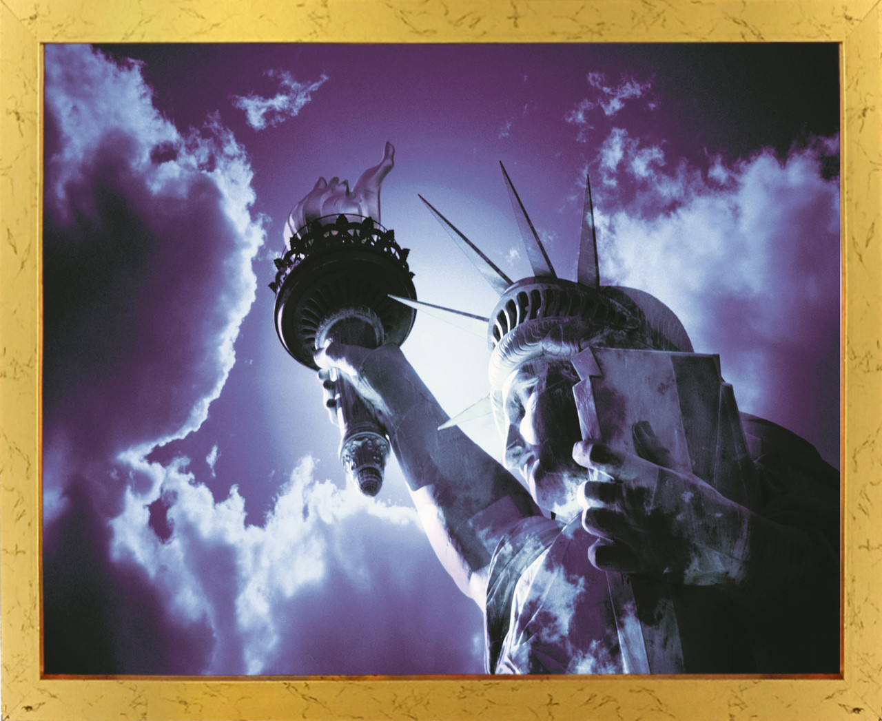 Freedom with Liberty and Justice for All Inspirational Golden Framed