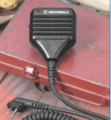External speaker microphone with push to talk button and adjustable spring clip. Talk and listen without removing radio from belt. Get the 53862 now!