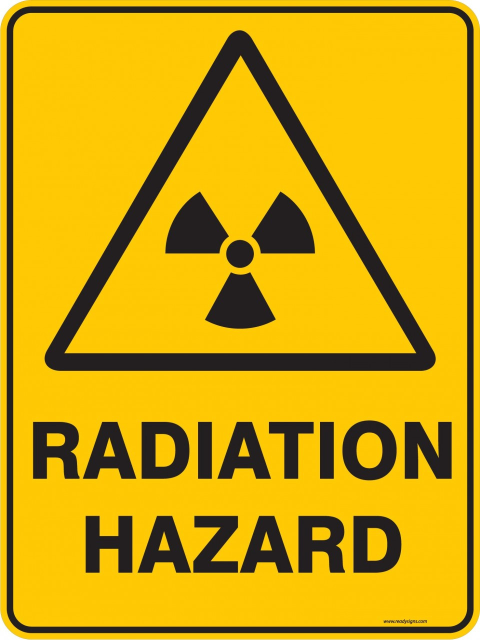 Warning Sign  RADIATION HAZARD  Ready Signs
