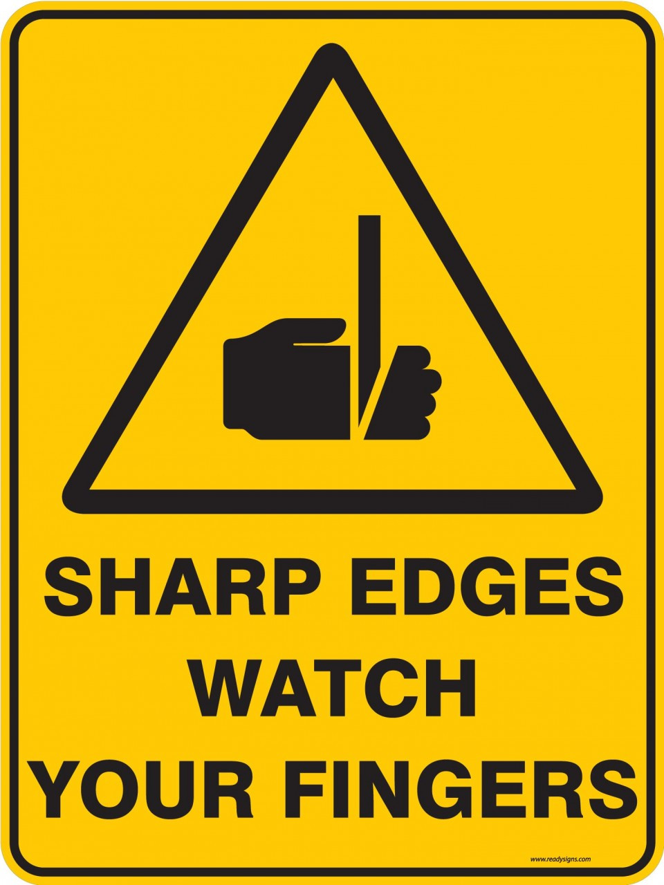 warning this sign has sharp edges