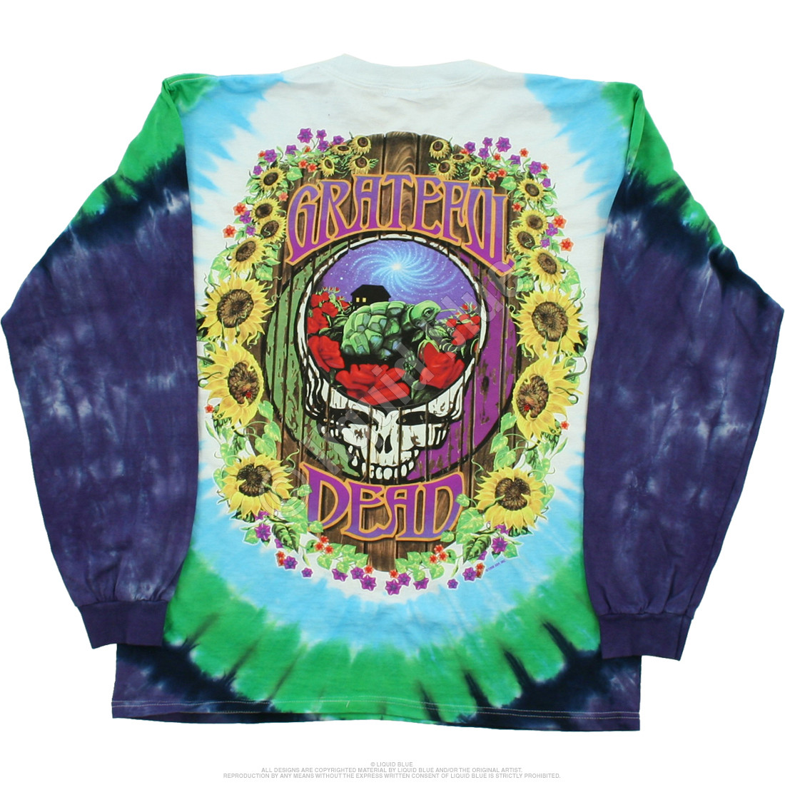 grateful dead t shirt liquid blue