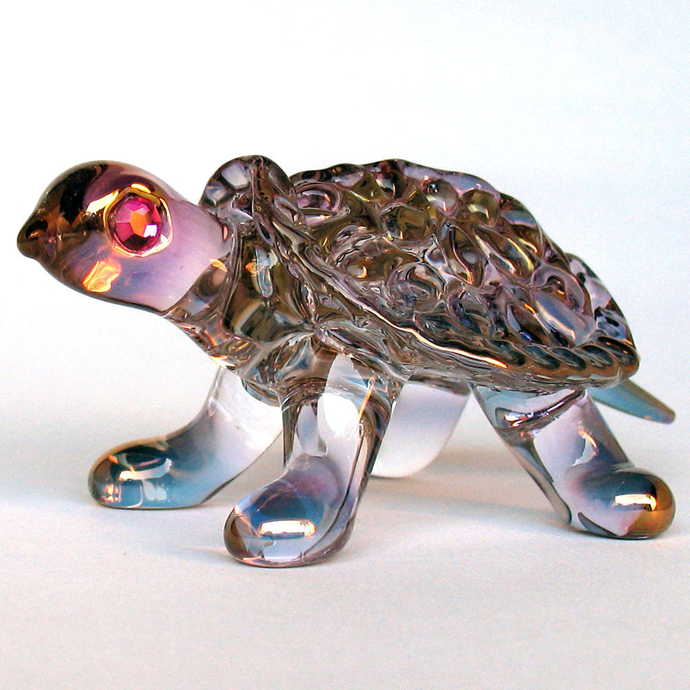 glass blown turtle