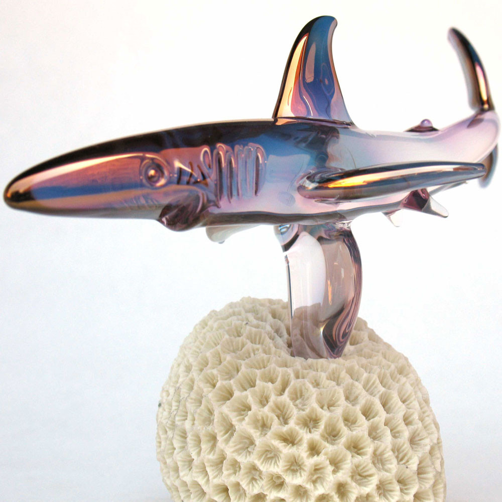 blown glass shark