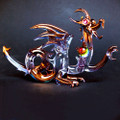 Hand Blown Glass Dragon Medieval