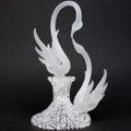 Blown Glass Swan Wedding Cake Topper 