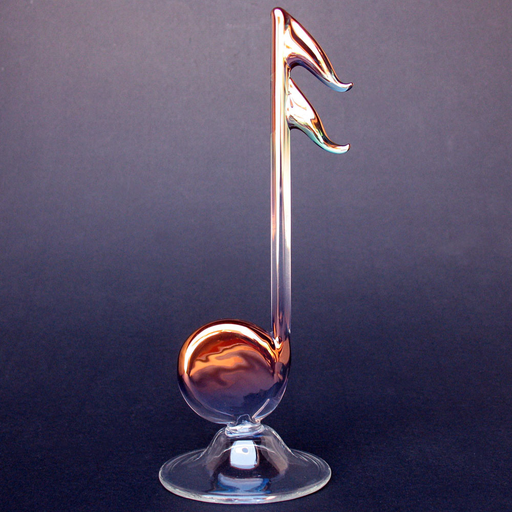 Hand Blown Glass Music Note - Prochaska Gallery