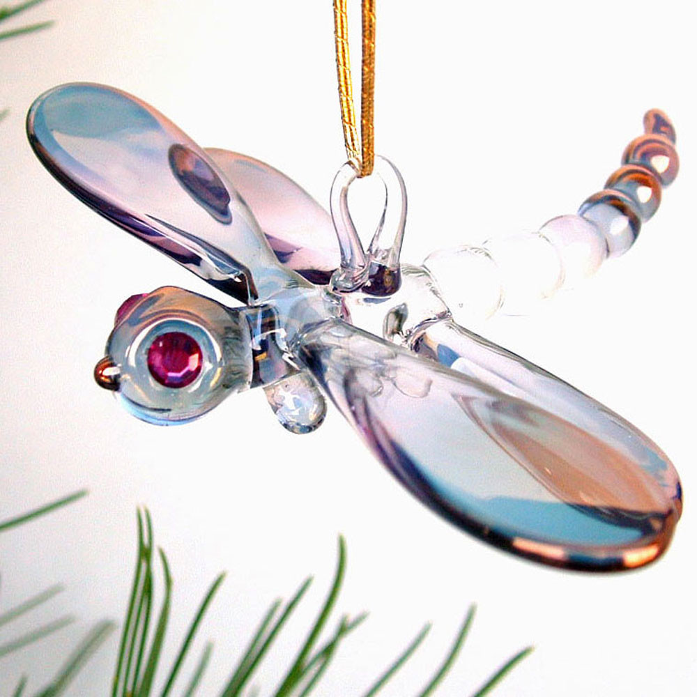 hand blown glass dragonfly christmas ornament prochaska hand blown glass dragonfly christmas ornament prochaska
