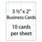 Business Cards    3-1/2" x 2" 10-up