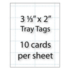 Tray Tags    3-1/3" x 2" | 10-up