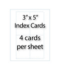 Index Cards - 3" x 5" | 4-up