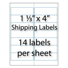 Address Labels 1-1/3 x 4" | 14-up