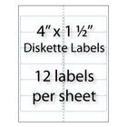 Diskette Labels 4" x 1-1/2" | 12-up