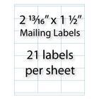 Mailing Labels 2-13/16" x 1-1/2" | 21-up