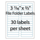 File Folder Labels 3-7/16" x 2/3" | 30-up