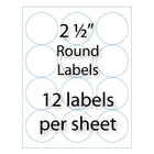 2-1/2" Round Labels | 12-up