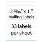 Mailing Labels 2-13/16" x 1" | 33-up