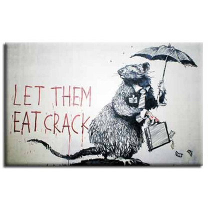 Banksy Canvas Print - Let Them Eat Crack