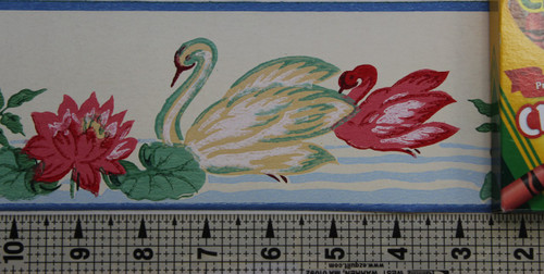 Eagle Vintage Wallpaper Border Swans