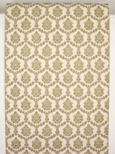 1970s vintage wallpaper green and gray geometric