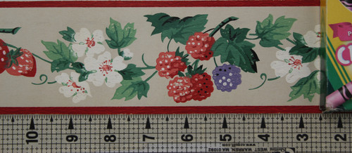 Dex Vintage Wallpaper Border Berry Blossom