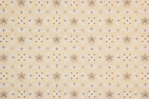 1950s Vintage Wallpaper Beige Geometric