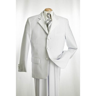 White Shadow Stripe  Tuxedo