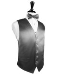 Silver Silk Tuxedo Vest