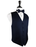 Navy Blue Herringbone Tuxedo Vest
