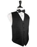 Black Herringbone Tuxedo Vest