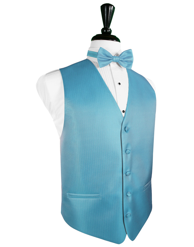 blue prom vest