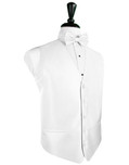 Pure White Herringbone Tuxedo Vest