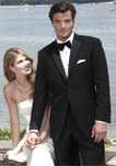 IKE Behar Super 120's Wool Notch Lapel 2 Button Tuxedo