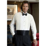 Wing Collar White Tuxedo Shirt