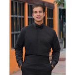 Laydown Non Pleated Black Tuxedo Shirt