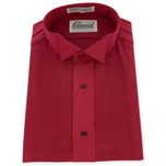 Wing Collar Red Tuxedo Shirt