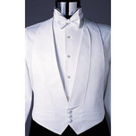 White Pique Backless Vest
