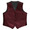 Satin Full Back Tuxedo Vest in Burgundy