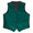 Satin Full Back Tuxedo Vest in Teal