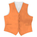 Satin Full Back Tuxedo Vest in Tangerine